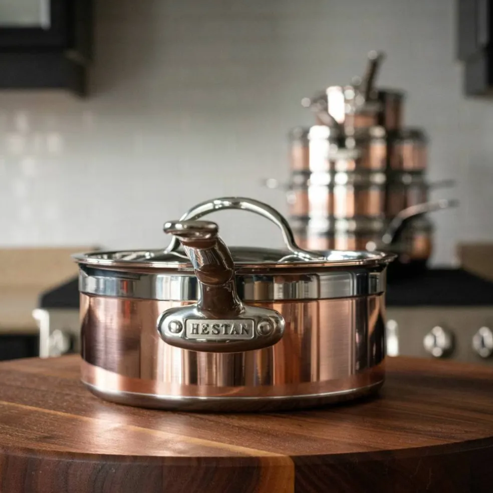 Copperbond gryta med lock 18 cm