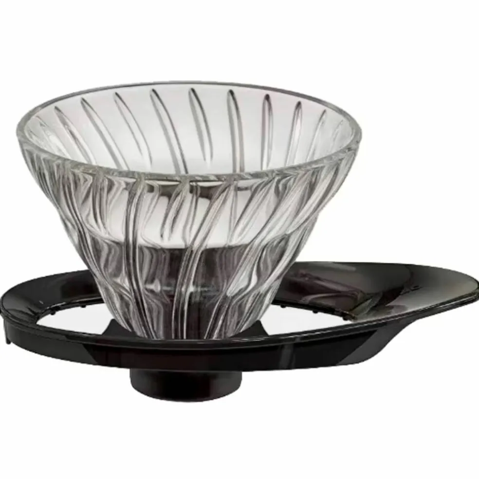1 Cup Dripper V60 Glas med svart handtag