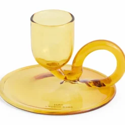 Curved ljusstake, yellow