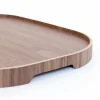 CurveLine serveringsbricka med antislip, large, pilträ/grå