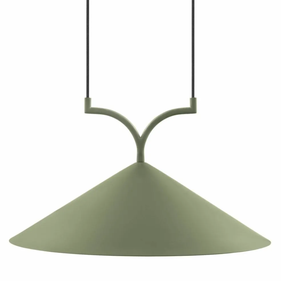 Curve pendel taklampa 50 cm, grön