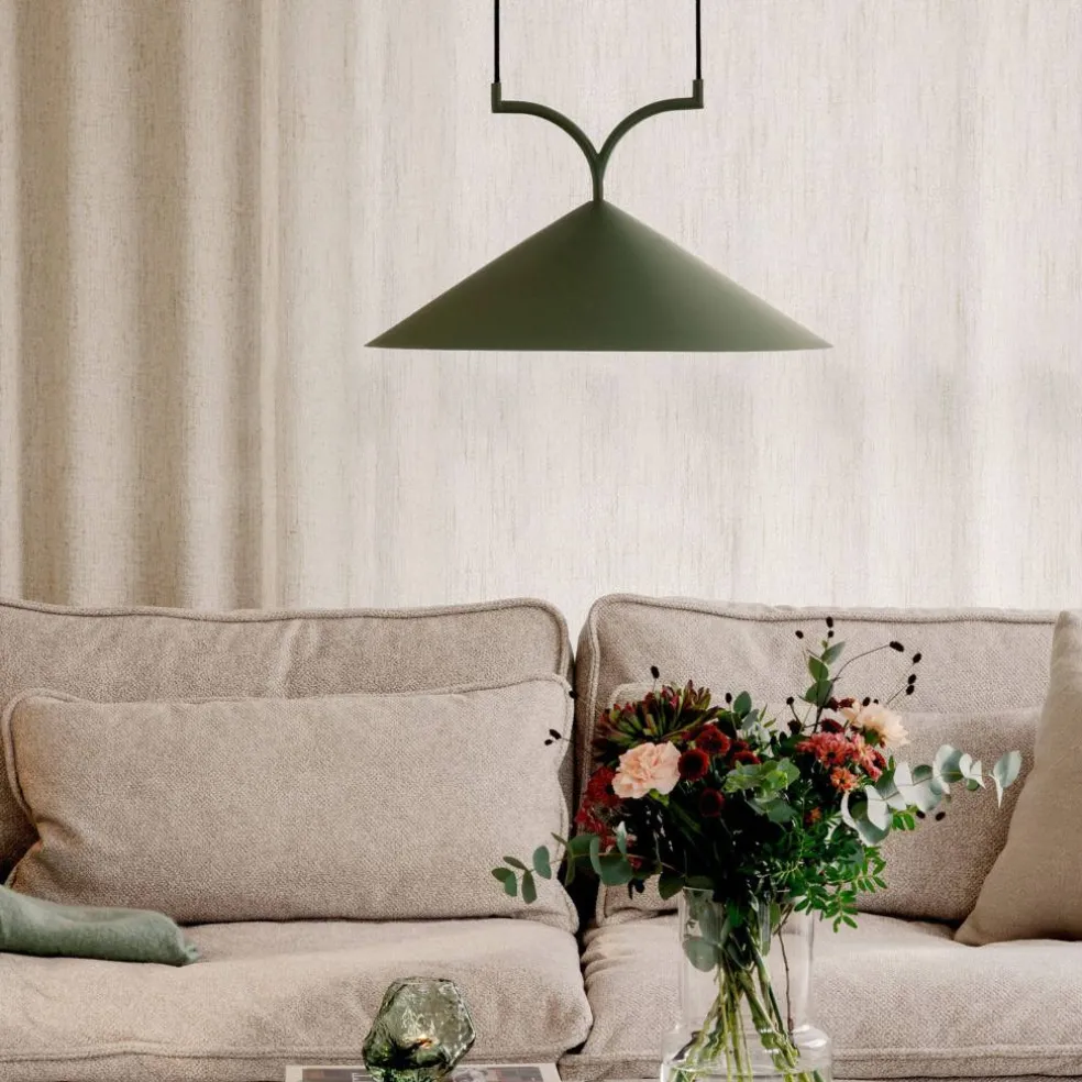Curve pendel taklampa 50 cm, svart