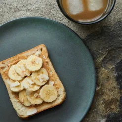 Desserttallrik, metallisk brun