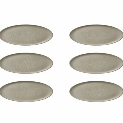 Desserttallrik 6 st, metallic brown