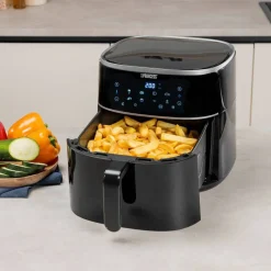 Digital varmluftsfritös 8 liter, svart