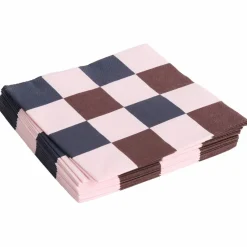 Dinner servett, pink/dark blue