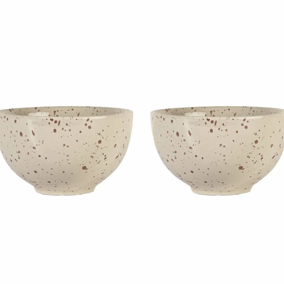 Ditte skål, beige/bordeaux