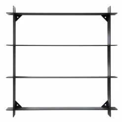 Division hylla 45 × 45 cm, svart stål