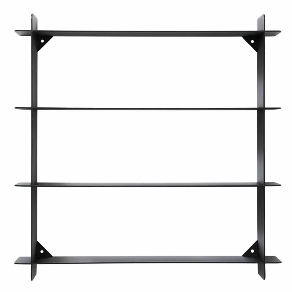 Division hylla 45 × 45 cm, svart stål
