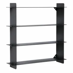 Division hylla 45 × 45 cm, svart stål