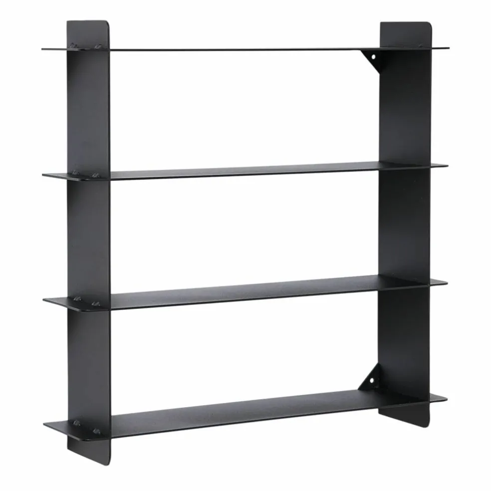 Division hylla 45 × 45 cm, svart stål