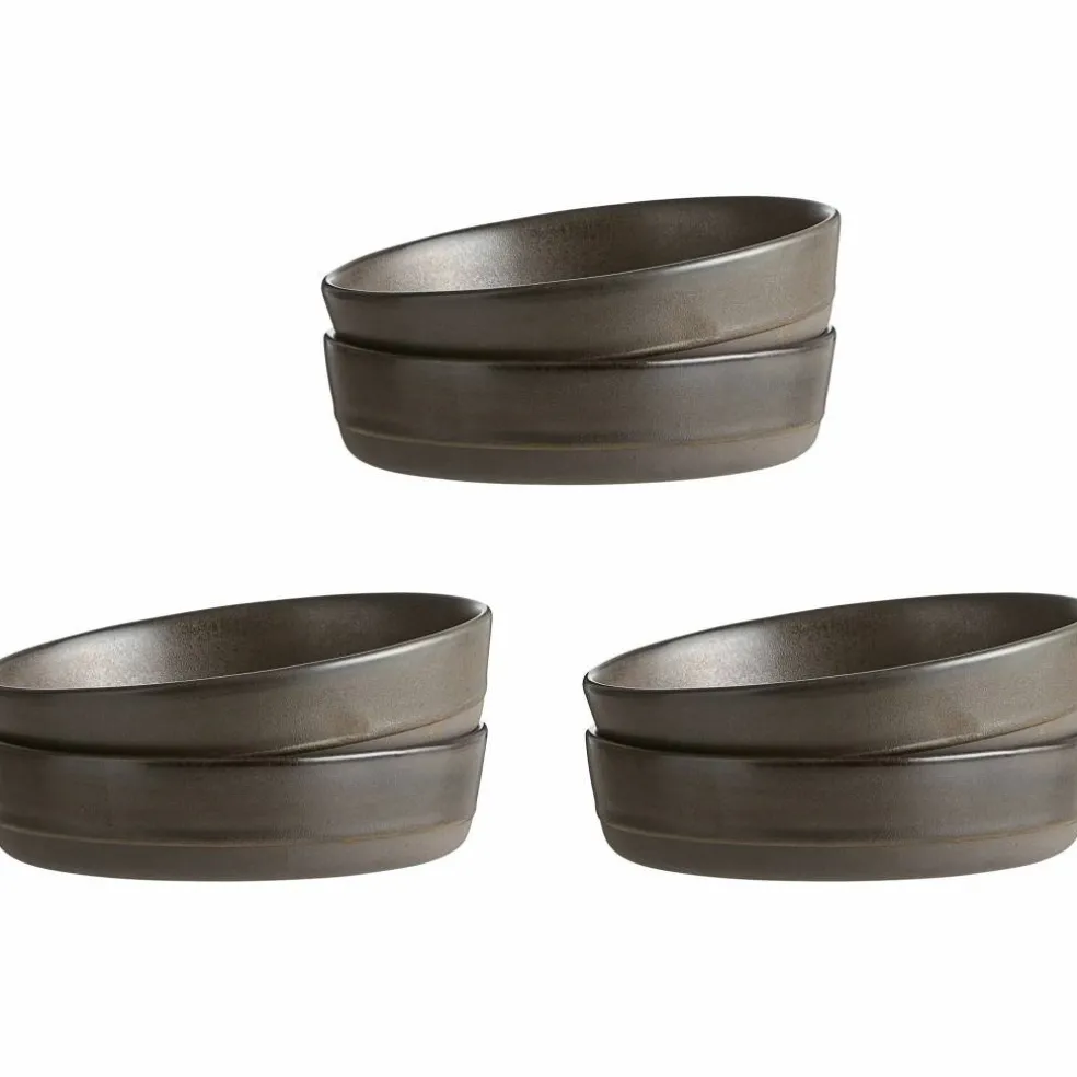 Djup Tallrik 6 st. Metallic Brown