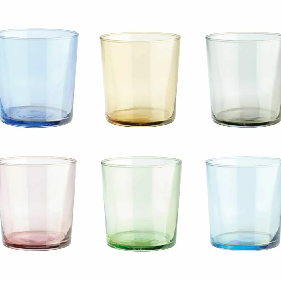 Dricksglas 34,5 cl 6-pack, mixade färger