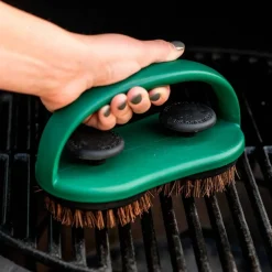 Dual brush grid scrubber gallerborste