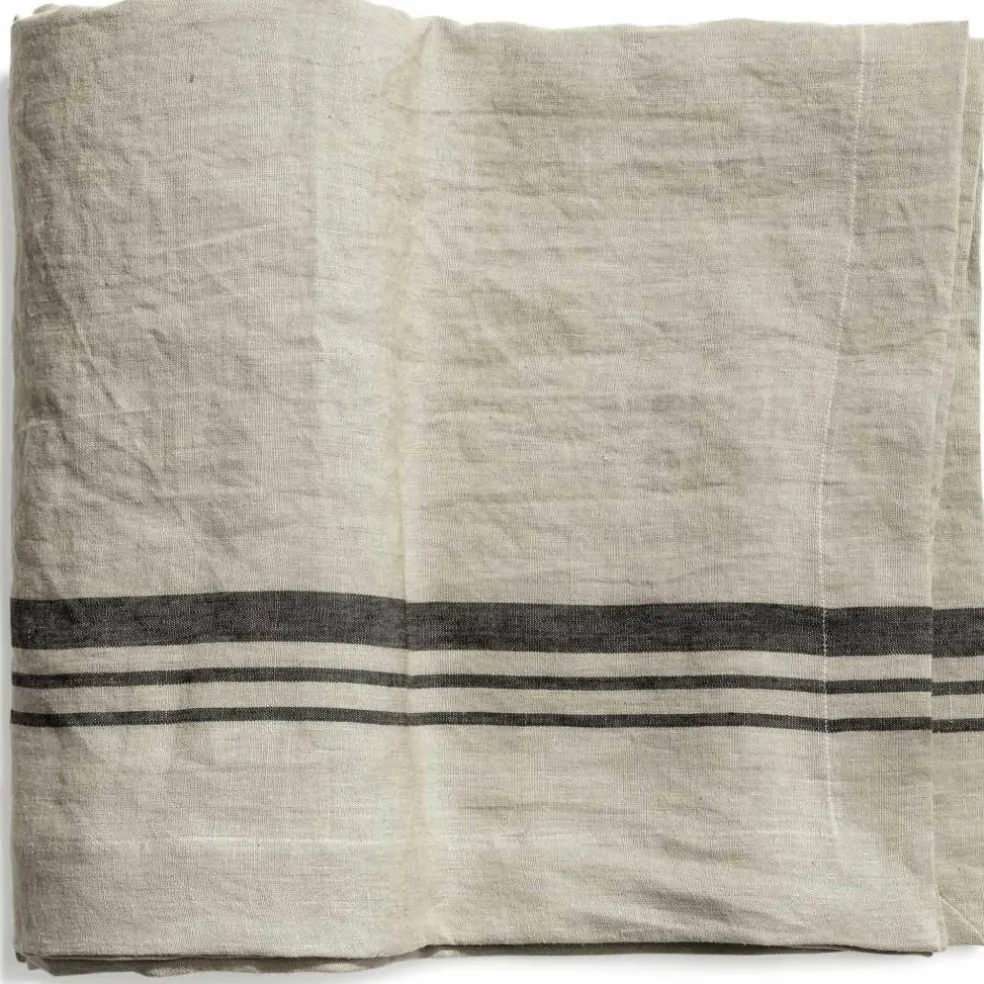 Duk LORRY i linné, stripe, Off-white
