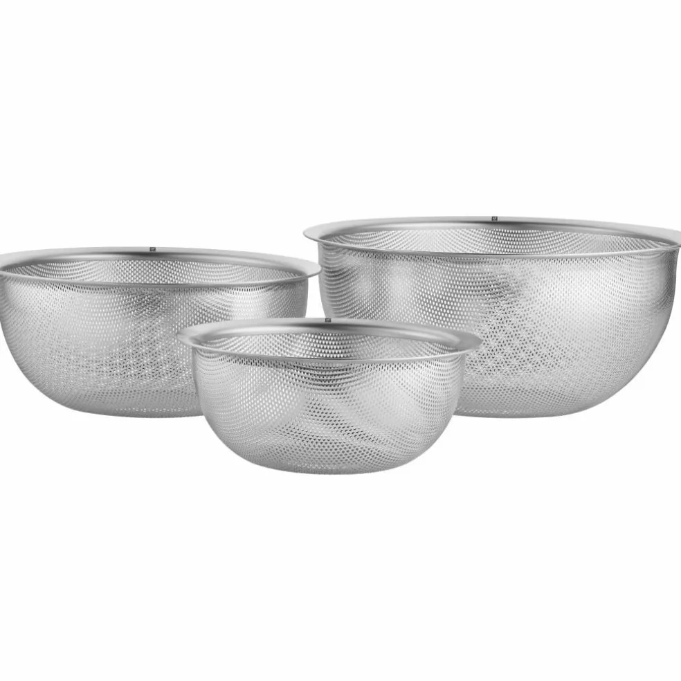 Durkslag sil/ångkok set 3 st