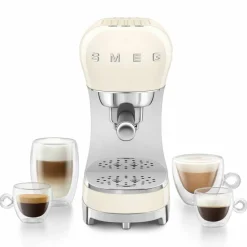 ECF12CREU manuell espressomaskin med mjölkskummare, creme