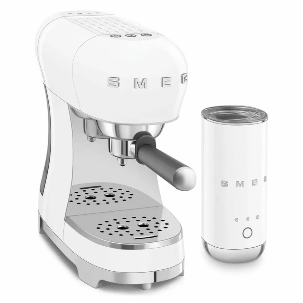 ECF12CREU manuell espressomaskin med mjölkskummare, creme