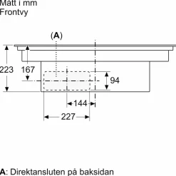 ED811BS16E iQ300 induktionshäll med integrerad fläktkåpa 80 cm
