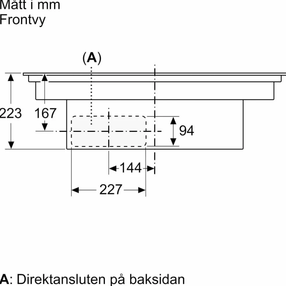 ED811BS16E iQ300 induktionshäll med integrerad fläktkåpa 80 cm