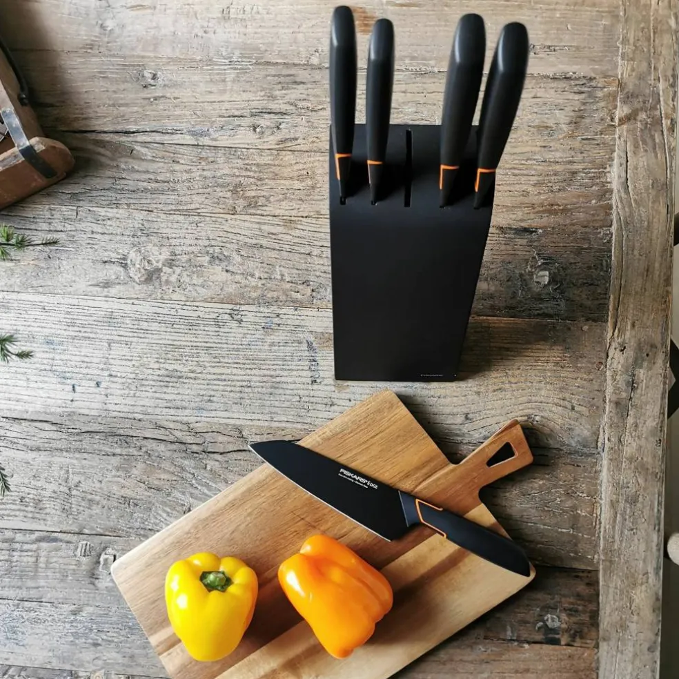 Edge Knivset med Knivblock