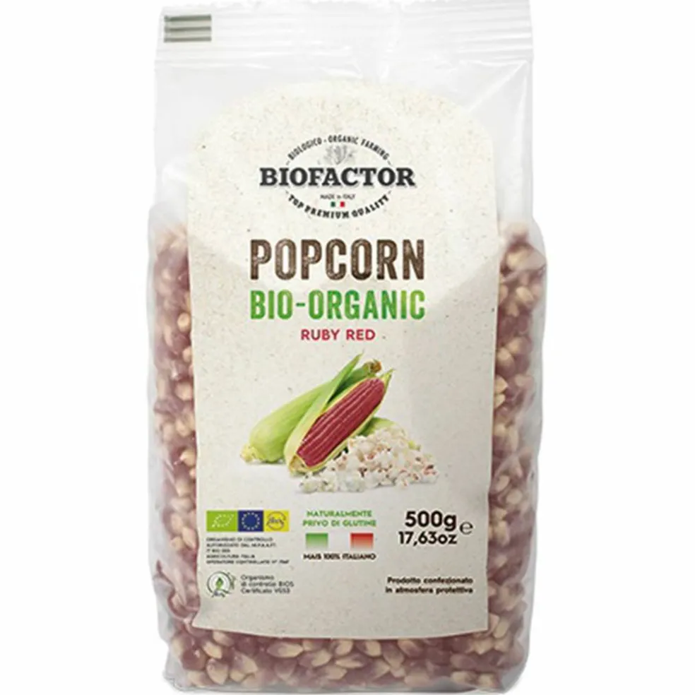 Ekologiska popcorn 500g, röda