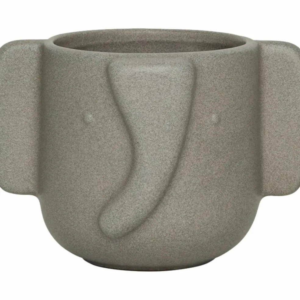 Elephant kruka 9 cm, sten