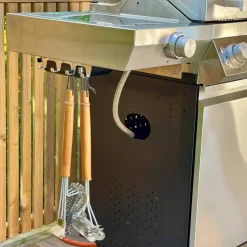 Elite grillgallerborste dubbel, stål/akaciaträ