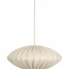 Ellipse taklampa, 80 cm, linne, natural