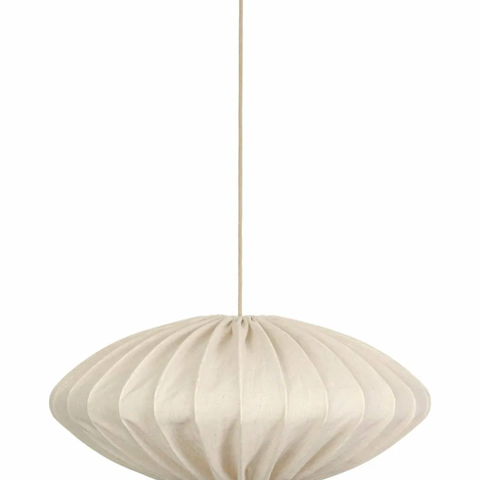 Ellipse taklampa, 80 cm, linne, natural