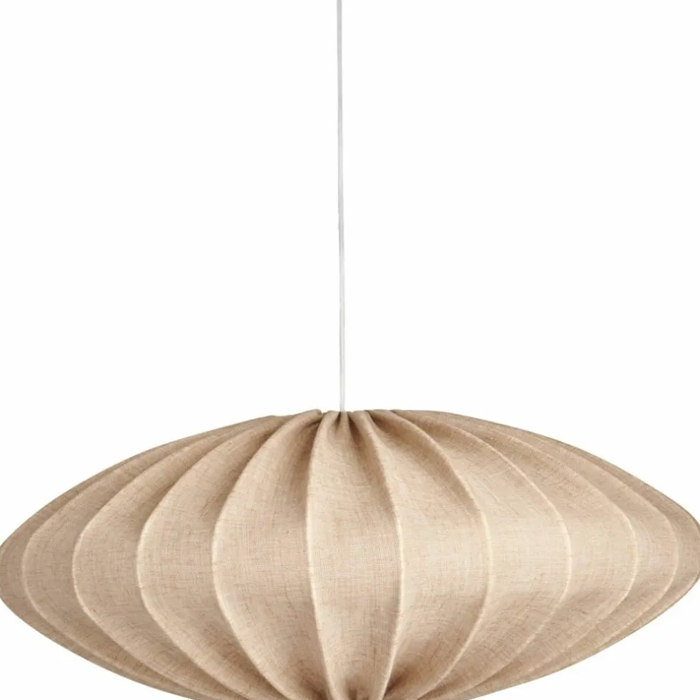 Ellipse taklampa, 65 cm, linne, natural
