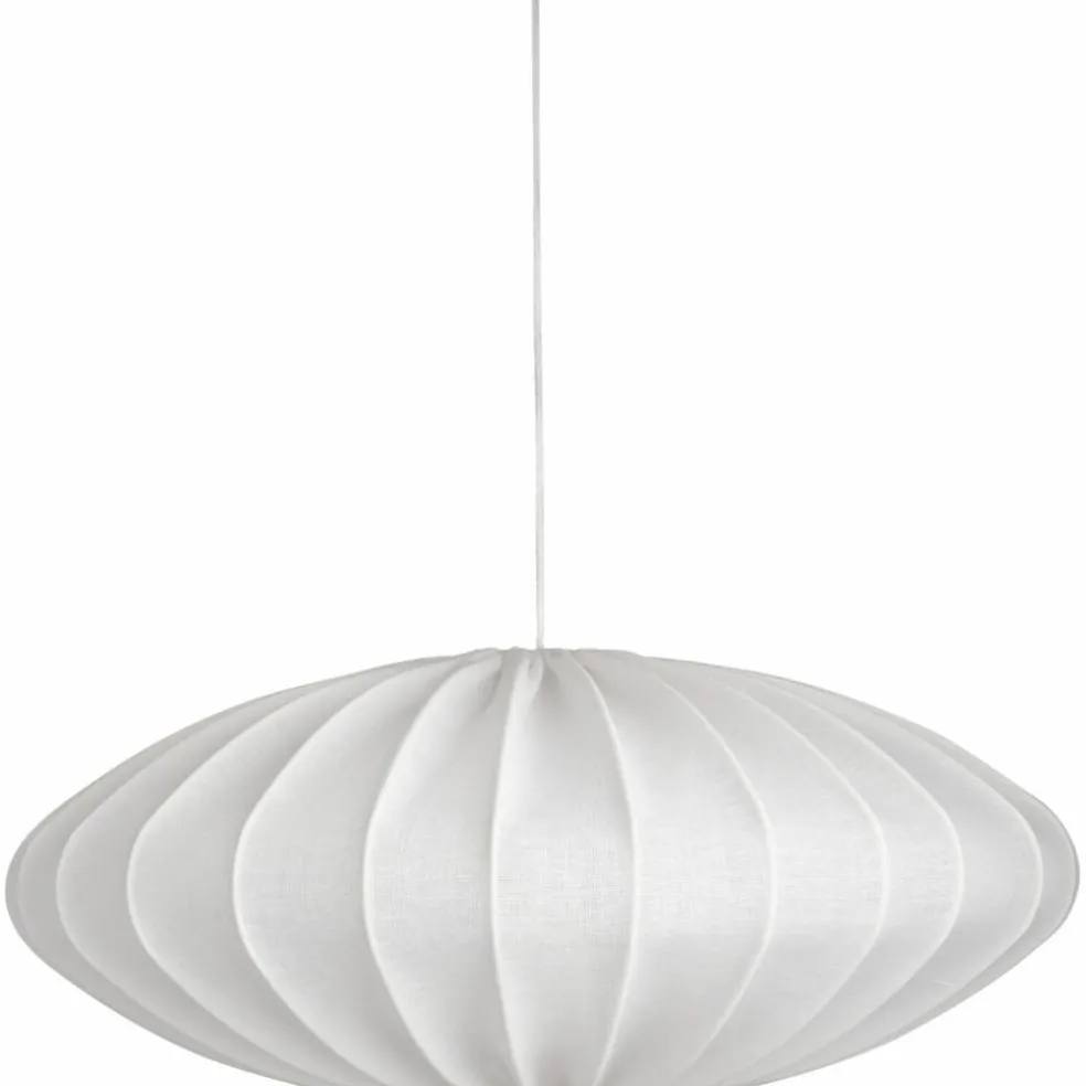Ellipse taklampa, 65 cm, linne, vit