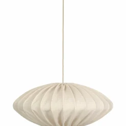 Ellipse taklampa, 80 cm, linne, vit