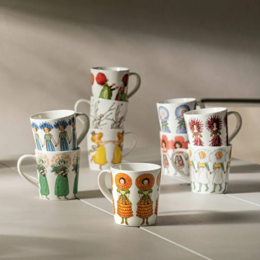 Elsa Beskow mugg med handtag 40 cl, poppy