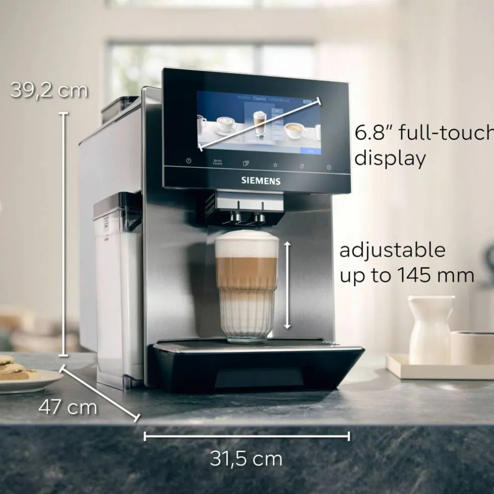 EQ900 Helautomatisk espressomaskin, rostfritt stål