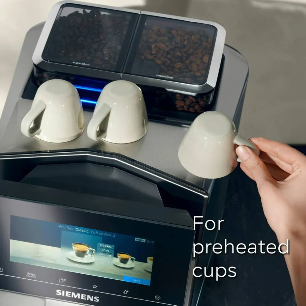 EQ900 Helautomatisk espressomaskin, rostfritt stål