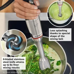 ErgoMaster Series 8 MSM8M936 stavmixer + potatisstöt, rostfritt stål