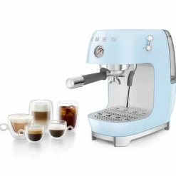 Espressomaskin med Cold Brew, pastellblå
