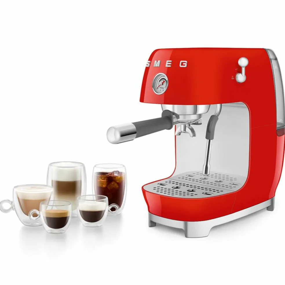 Espressomaskin med Cold Brew, pastellblå