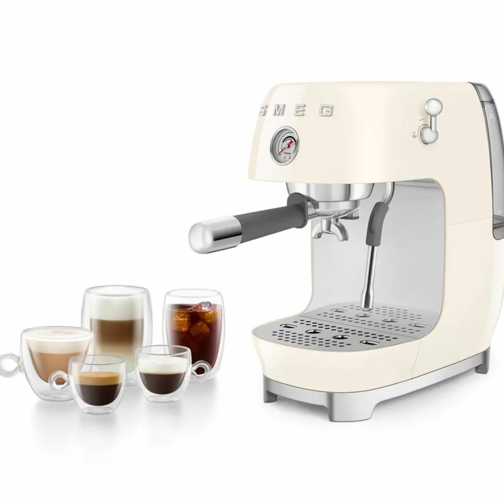 Espressomaskin med Cold Brew, röd