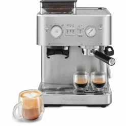 Espressomaskin med kaffekvarn, candy apple
