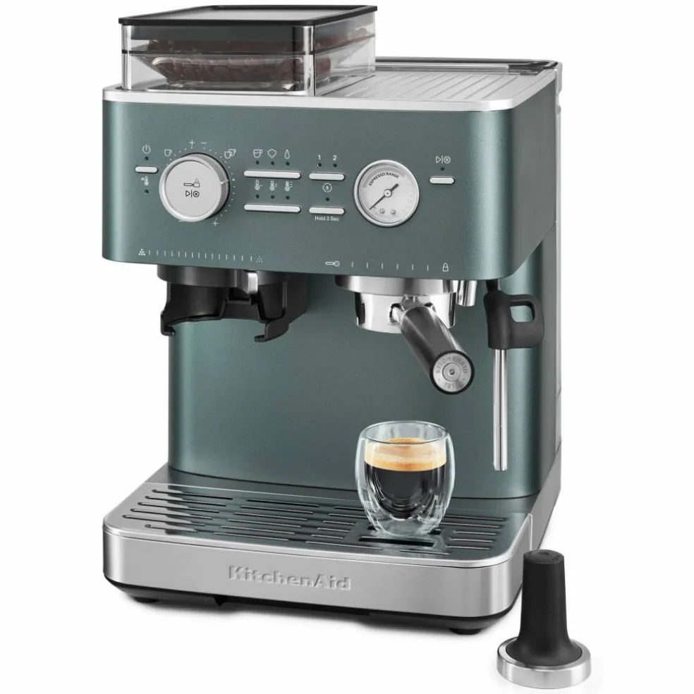Espressomaskin med kaffekvarn, candy apple