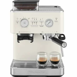Espressomaskin med kaffekvarn, porcelain white
