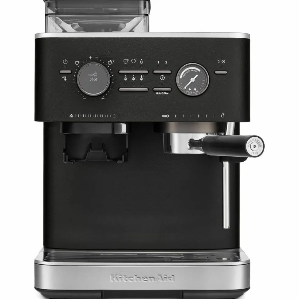 Espressomaskin med kaffekvarn, porcelain white