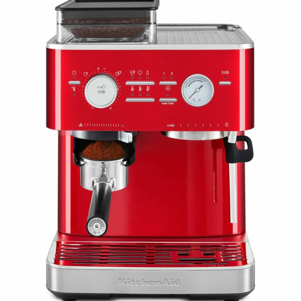 Espressomaskin med kaffekvarn, porcelain white