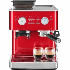 Espressomaskin med kaffekvarn, porcelain white
