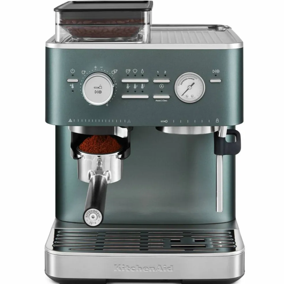 Espressomaskin med kaffekvarn, porcelain white