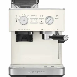 Espressomaskin med kaffekvarn, porcelain white