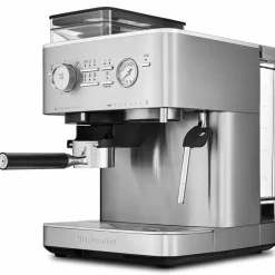 Espressomaskin med kaffekvarn, porcelain white