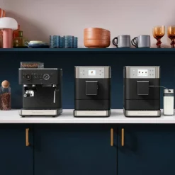 Espressomaskin med kaffekvarn, stainless steel